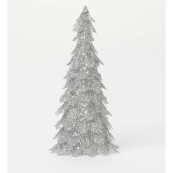 Hot Sale 🎉 Myer Giftorium Luxe Glitter Triangle Leaf Decoration In Silver 🔔