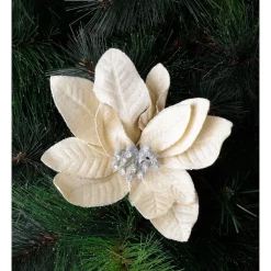 Top 10 🛒 Australian House & Garden Eucalyptus Fabric Poinsettia W/ Glitter ClipNatural: 17cm 🎁