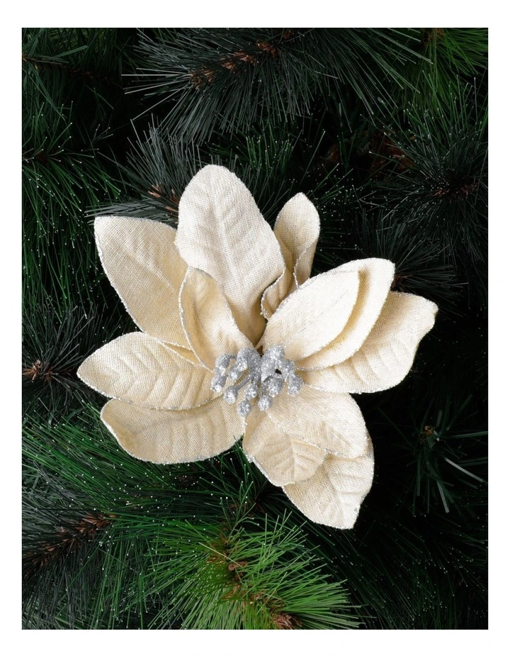 Top 10 π Australian House & Garden Eucalyptus Fabric Poinsettia W/ Glitter ClipNatural: 17cm π