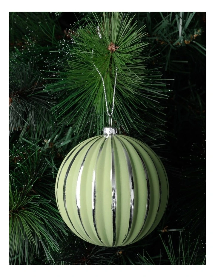 Cheapest π Australian House & Garden Eucalyptus Plastic Stripe Bauble OrnamentGreen/Silver: 10cm β
