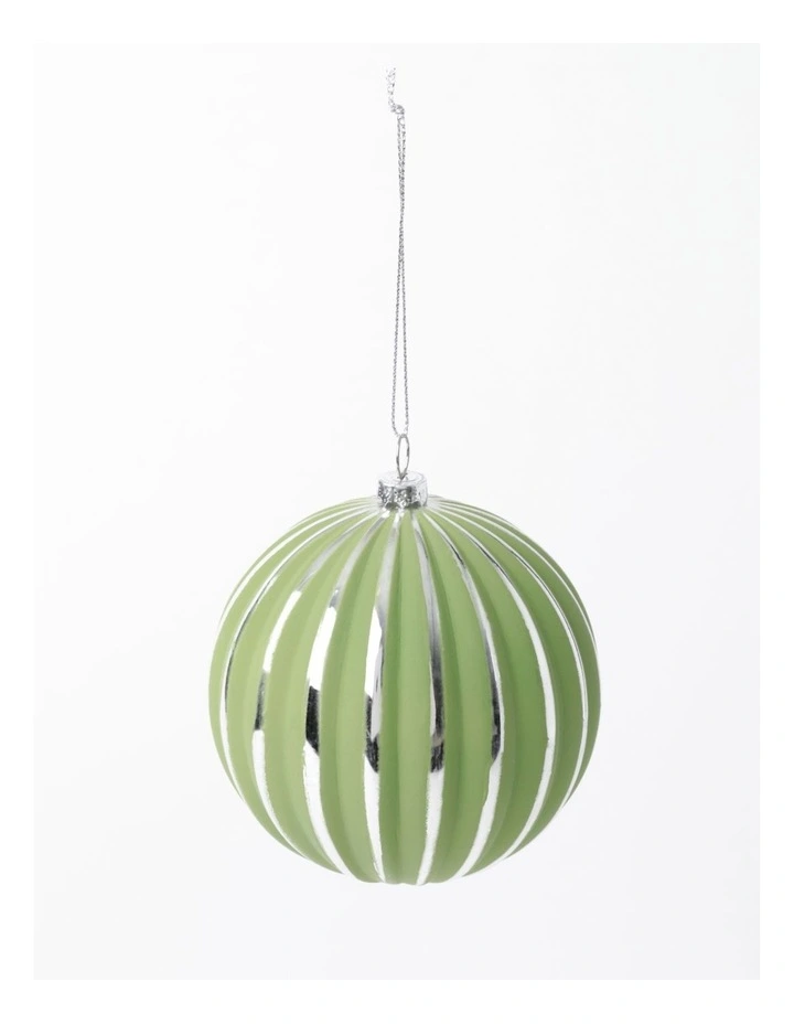 Cheapest π Australian House & Garden Eucalyptus Plastic Stripe Bauble OrnamentGreen/Silver: 10cm β - Image 2