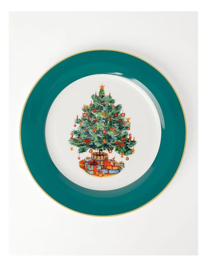 Best deal β€οΈ Heritage Heirloom π Christmas Festive Charger Plate Small Treein Green/White π - Image 2