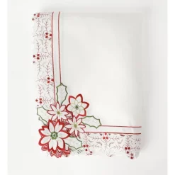 Discount ๐คฉ Heritage Berry Lace Table Cloth In White/Red โ