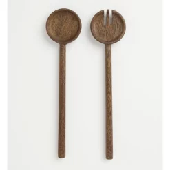 Best Sale ๐ Heritage Walnut Look Set Of 2 Salad Servers ๐