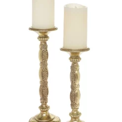 Promo ๐ฏ Myer Giftorium Heirloom Set Of 2 Antique-Style Candlesticks In Gold 26cm ๐ฅฐ