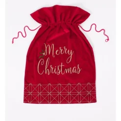 Buy ๐ Myer Giftorium Heirloom Velvet Latice 72cm Base Sack In Red ๐งจ