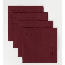 Brand new โ Heritage Elizabeth Hemstitch Napkin Berry 4 Pack ๐
