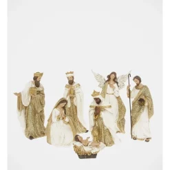 Deals ๐ฅ Myer Giftorium Heirloom 22cm Gold And Ivory Polyresin Nativity Set ๐