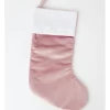 New ❤️ Myer Giftorium Luxe Fabric Velvet 50cm Stocking With Contrast Cuff Stocking In Pink ⭐