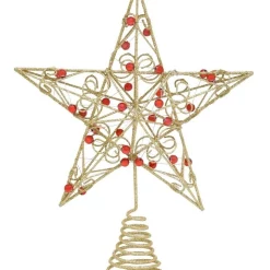 Promo ๐ Myer Giftorium Heirloom Gold Star Tree Topper With Red Gems โ๏ธ