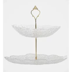 Best deal ✨ Heritage Luxe Romance Cut 2 Tier Cake Stand In Clear 🧨