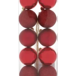 Deals โ๏ธ Myer Giftorium Heirloom 10 Pieces 6cm Red Matte, Glitter And Shiny ๐