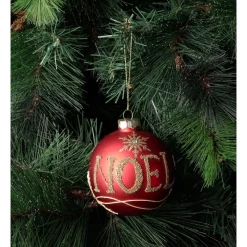 Best deal 🤩 Myer Giftorium Heirloom Glass Beaded 'NOEL' BaubleRed: 9cm ✨