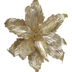 Best deal 🥰 Myer Giftorium Heirloom Gold Velvet & Glittered Poinsettia Pick 🔔