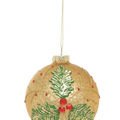Best Sale โค๏ธ Myer Giftorium Heirloom Gold Holly Leaf Bauble ๐