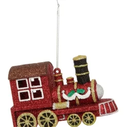 Best Sale ๐ Myer Giftorium Heirloom Glitter Red Train Ornament ๐งจ