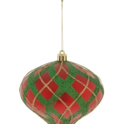 Best Sale ๐ฅฐ Myer Giftorium Heirloom Glitter Plaid Onion Hanging Ornament ๐