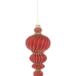 Cheapest โ Myer Giftorium Heirloom Red Glass Finial With Gold Glitter โ๏ธ