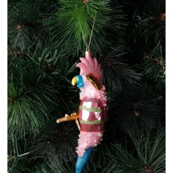 Best reviews of 🌟 Myer Giftorium Merry & Bright Glass Crested Parrot OrnamentPink: 10cm 🤩