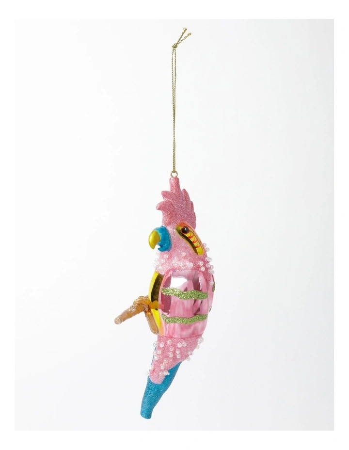 Best reviews of π Myer Giftorium Merry & Bright Glass Crested Parrot OrnamentPink: 10cm π€© - Image 2