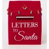 Wholesale 🔥 Myer Giftorium Merry & Bright Felt Santa Post Box Decoration 26 Cm In Red 🔔