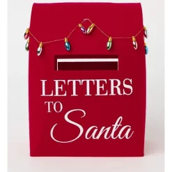 Wholesale 🔥 Myer Giftorium Merry & Bright Felt Santa Post Box Decoration 26 Cm In Red 🔔
