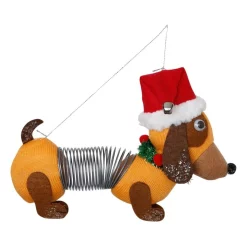 Best Pirce 🔔 Myer Giftorium Heirloom Brown Fabric Sausage 🦮 Dog With Spring Body 🛒
