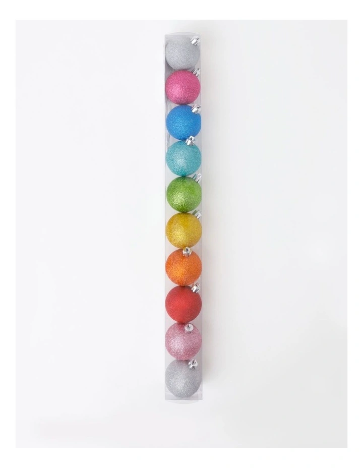 Best deal π Myer Giftorium MB 10 Pk Shatterproof BaublesRainbow: 6cm π - Image 4