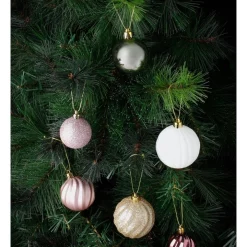 Best deal 👍 Myer Giftorium Luxe Assorted Champagne & Pink Shatter-Resistant Baubles 100pk 👍