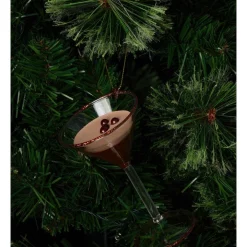 Discount 😉 Myer Giftorium Merry & Bright Glass Espresso Martini Cocktail Ornament 12 Cm In Brown 🛒