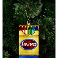 Best deal 🎁 Myer Giftorium Merry & Bright Glass Box Of Crayons Ornament 11 Cm In Multi ✨