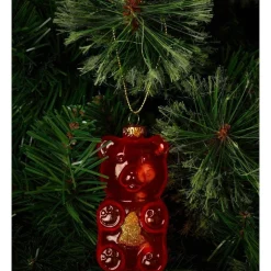 Wholesale 🎉 Myer Giftorium Merry & Bright Glass 🍬 Candy Bear Ornament In Orange 🎁