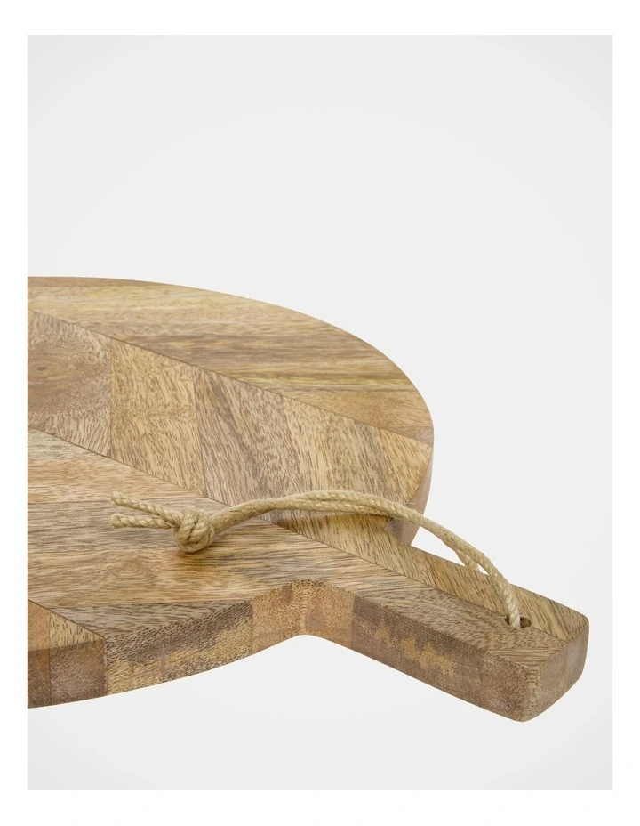 Cheap π Heritage 40x30cm Herringbone Wood Round Paddle Board Natural π - Image 3