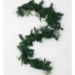 Wholesale ✨ Myer Giftorium Modern Holiday Faux Cedar And Needle Pine Garland 60cm In Green ⭐