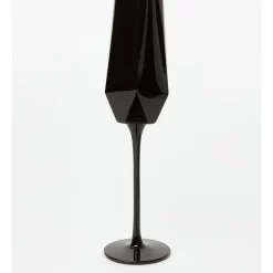 Outlet ❤️ Vue Geo Champagne Glass Set Of 4 In Black 👍