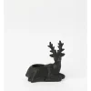 Wholesale 🎉 Myer Giftorium Modern Holiday Ceramic Reindeer Tealight Candle Holder 14 Cm In Black ❤️
