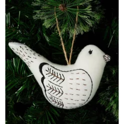 Best Pirce ๐ Myer Giftorium Modern Holiday 13cm Fabric Plush Bird Ornament In White โ๏ธ