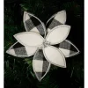 Best Pirce 🥰 Myer Giftorium Modern Holiday 15cm Fabric Plaid Poinsietta Clip In Black/White 😀