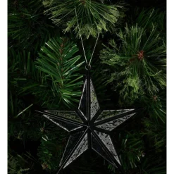 Outlet ✨ Myer Giftorium Modern Holiday Mirrored Star Ornament 9cm In Black 🔔