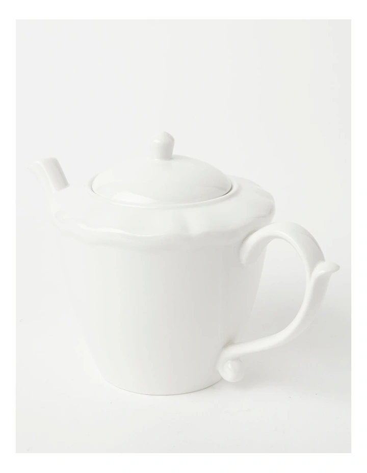 Flash Sale π Heritage Scalloped Teapot White π - Image 2