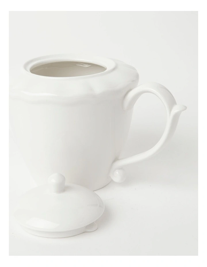 Flash Sale π Heritage Scalloped Teapot White π - Image 3