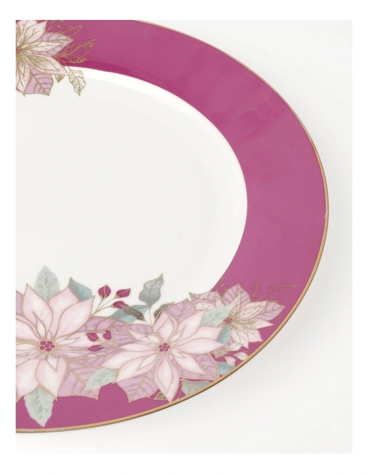 Hot Sale π€© Heritage Luxe Poinsettia Floral Charger Plate In Purple π - Image 3