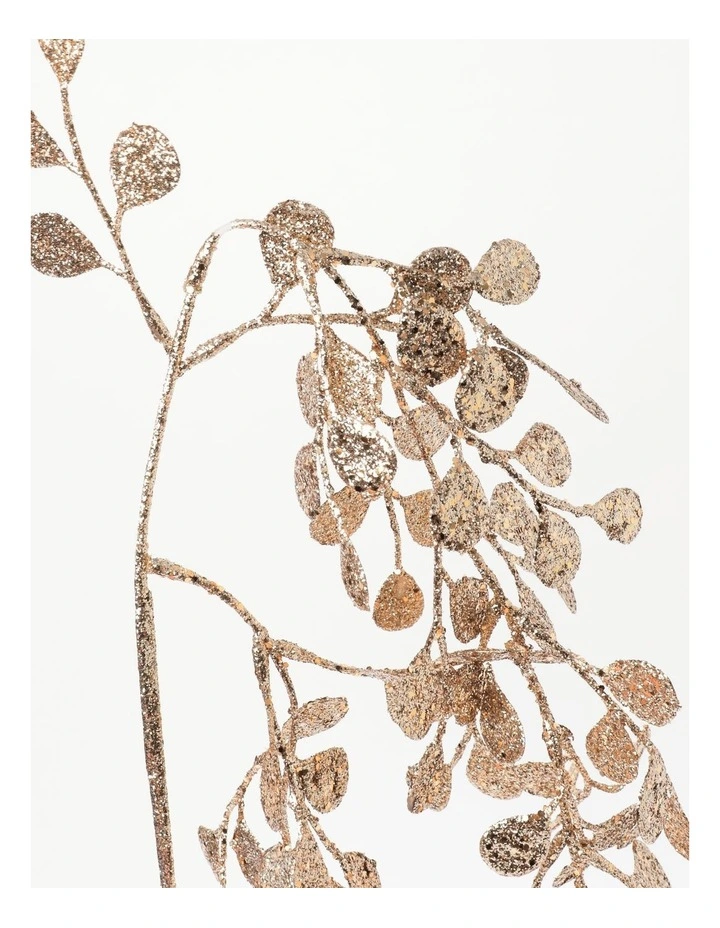 New π Myer Giftorium Luxe Glittered Trailing Round Leave Spray Pick In Champagne β€οΈ - Image 3