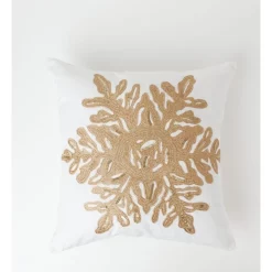 Cheap 😀 Myer Giftorium Luxe Beaded Snowflake Cushion 50x50cm In Champagne 🌟