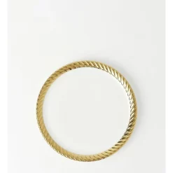 Buy 🤩 Heritage Gold Rope Side Plate White 👍