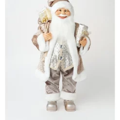 Hot Sale 😉 Myer Giftorium Luxe Linus Santa With Gift Sack & Present Decoration In Champagne ✨