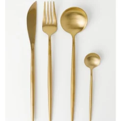 Best Pirce 🤩 Vue Spencer 16pc Cutlery Set Gold 🧨