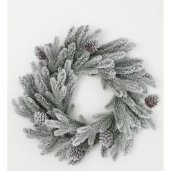 Budget 😍 Myer Giftorium Luxe Flocked Pine WreathGreen/White: 60 Cm ✔️