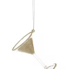 New 😍 Myer Giftorium Luxe Glass Champagne Glitter Martini Hanging Ornament ✔️