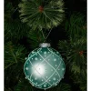 Wholesale 👏 Myer Giftorium Luxe Glass Rounded Grid With Pearls Bauble 8 Cm In Mint 🎁